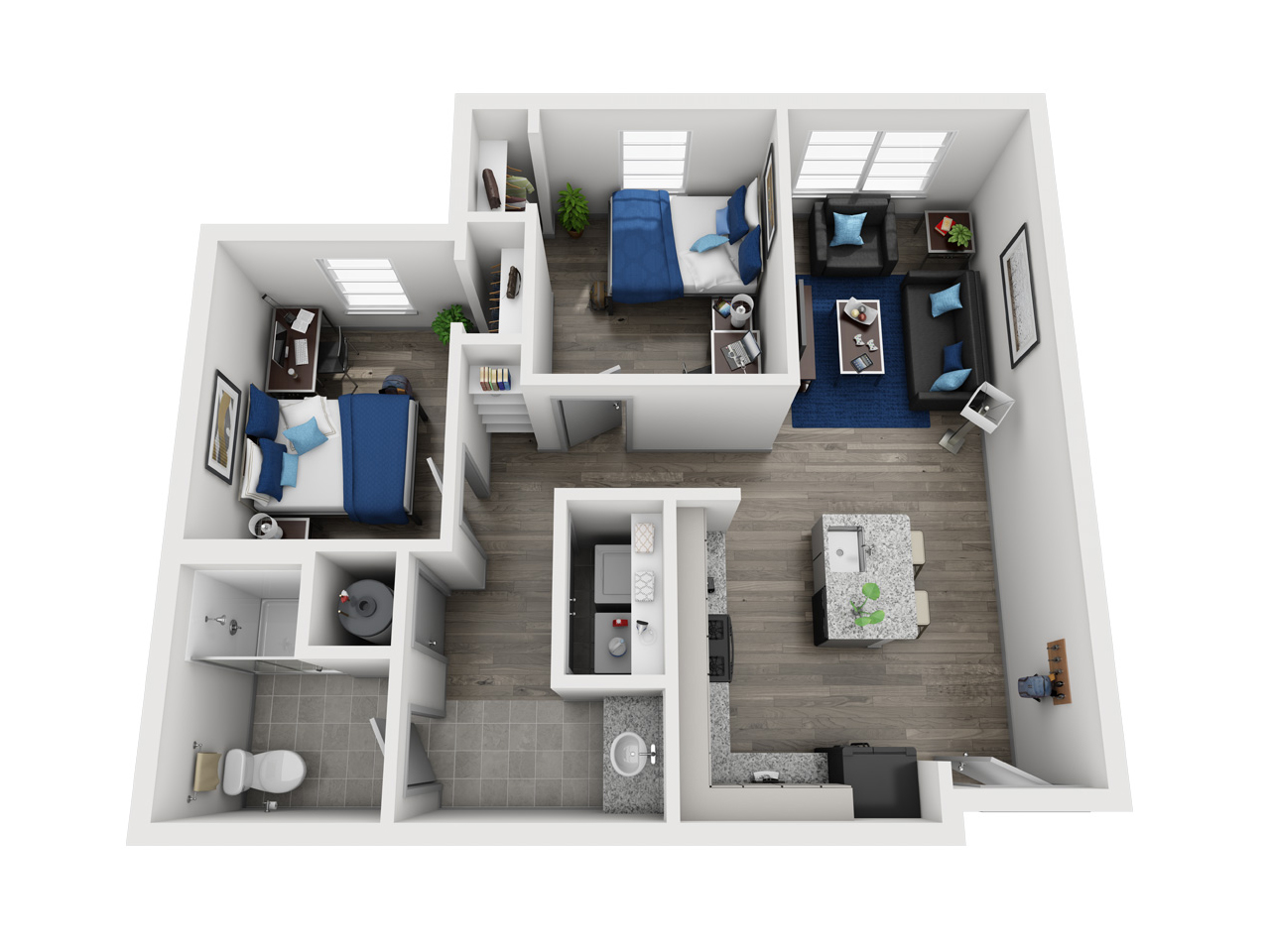 floor plans for two bedrooms